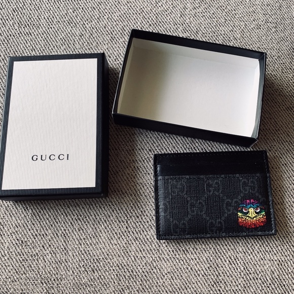 - NEW Gucci Black Eagle Card Holder AX5 - Picture 6 of 8